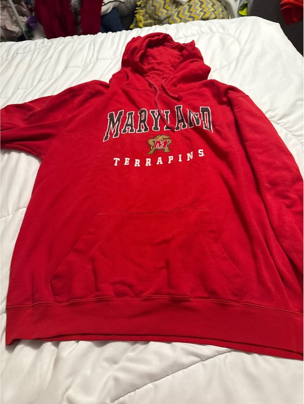 Colosseum Men's Maryland Terrapins Red Hoodie Sweatshirt XXL